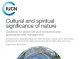 Cultural and spiritual significance of nature: Guidance for protected and conserved area governance and management